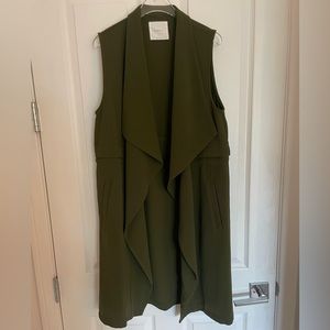 ELODIE Long Olive Green Vest Nordstrom NWOT